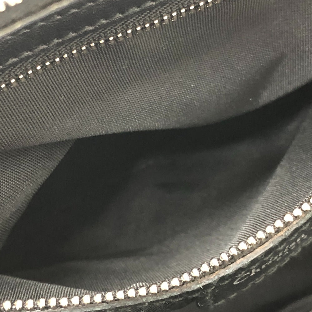 Dior カレーニナ CDロゴ カバン ロゴチャーム ギャザー ハンドバッグ レザー レディース ブラック