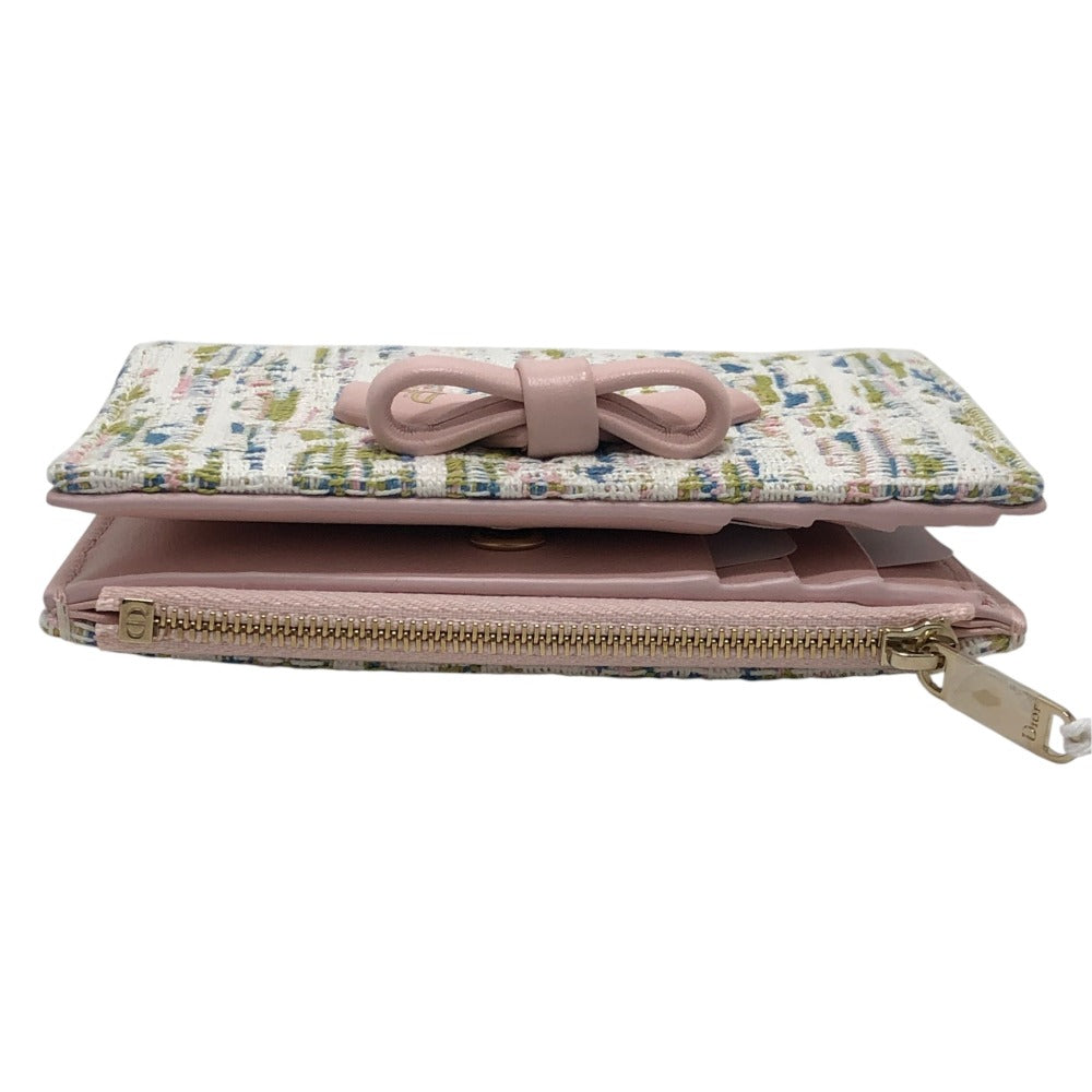 Dior S2503OGWQ Spring/Summer 2026 Oblique Promenade Dahlia Wallet Wallet Folded wallet Jacquard pink Used
