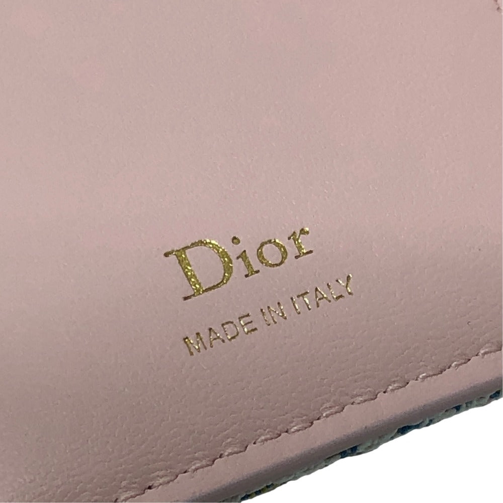 Dior S2503OGWQ Spring/Summer 2026 Oblique Promenade Dahlia Wallet Wallet Folded wallet Jacquard pink Used