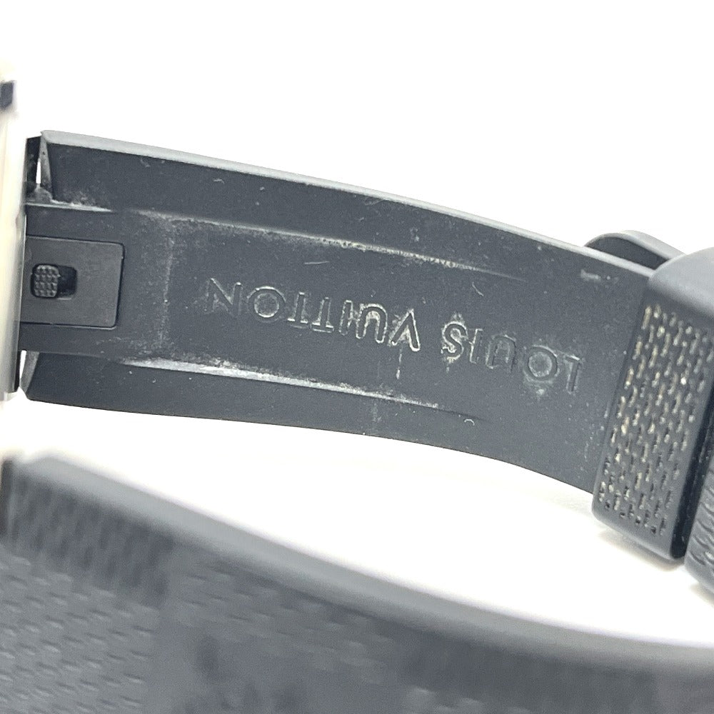 LOUIS VUITTON Q8D30 タンブール ムーン GMT 自動巻き 腕時計 SS メンズ シルバー