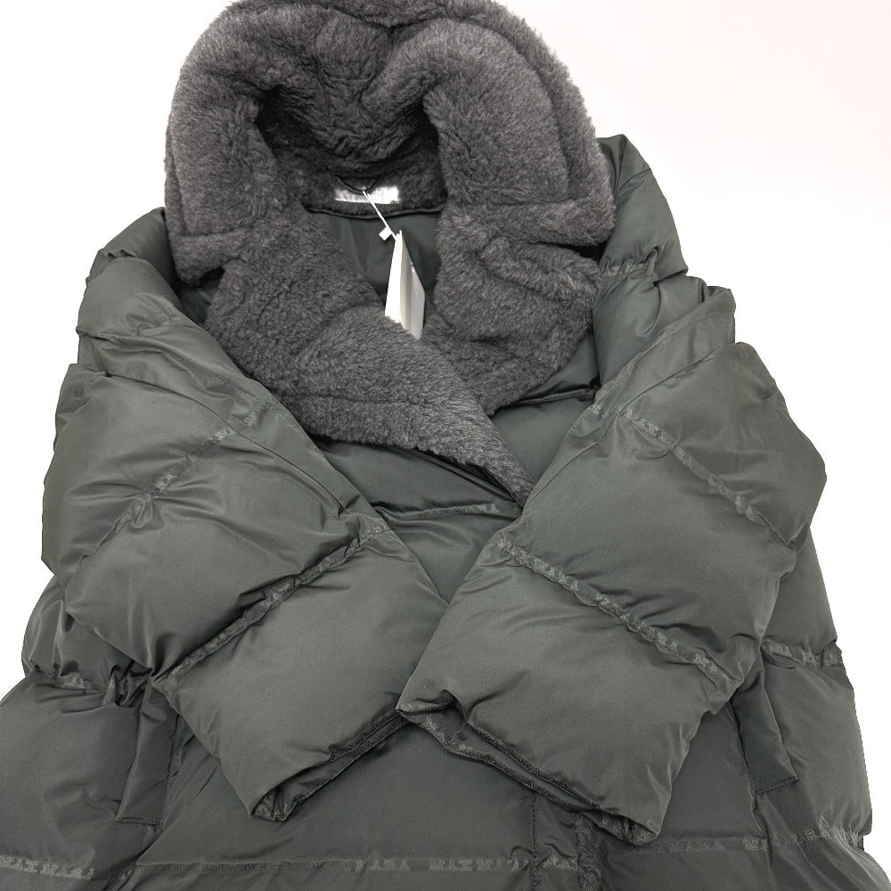 MAX MARA 149603266 アパレル アウター ロングコート FRISIA テディ ロング QRコード付 ファー ダウン ダウンコート ポリエステル レディース ダークグレー グレー