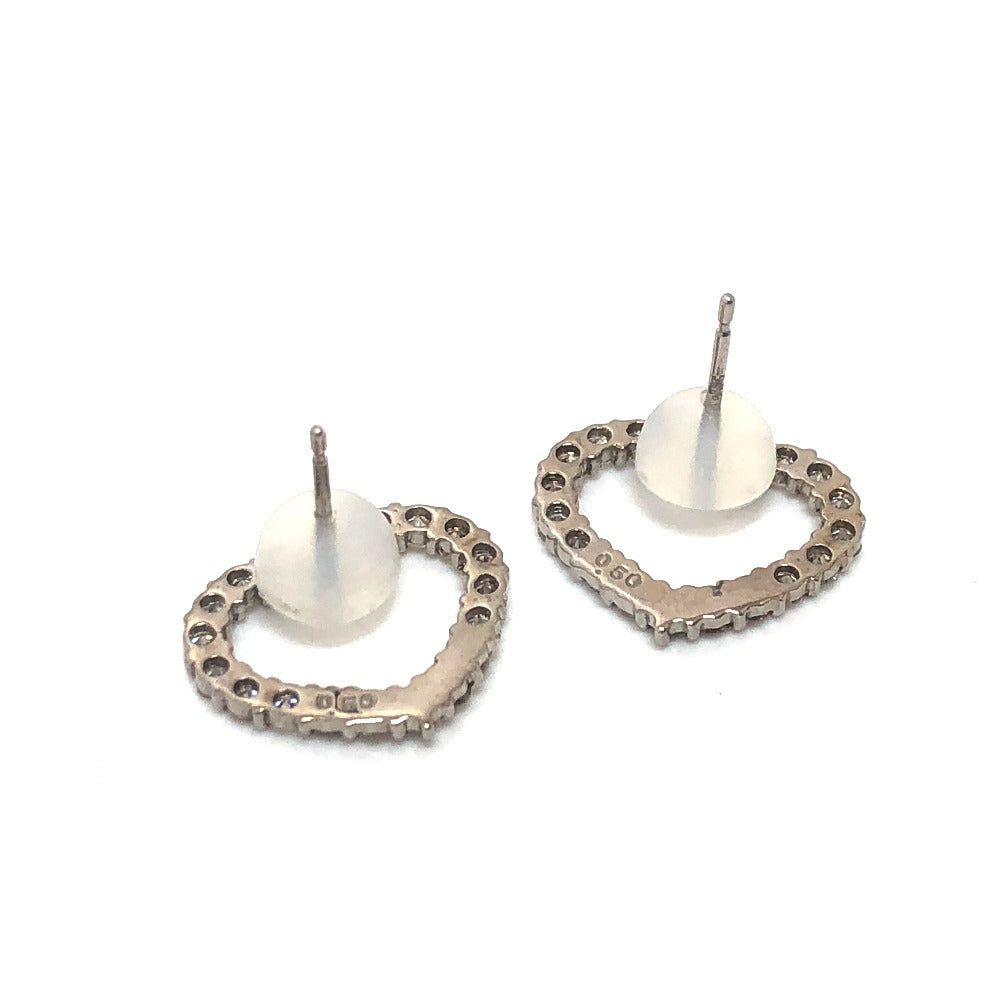 jewelry K18WG D0.50ct 1.6g ピアス 小物 アクセサリー ハート ピアス K18WG レディース シルバー - brandshop-reference