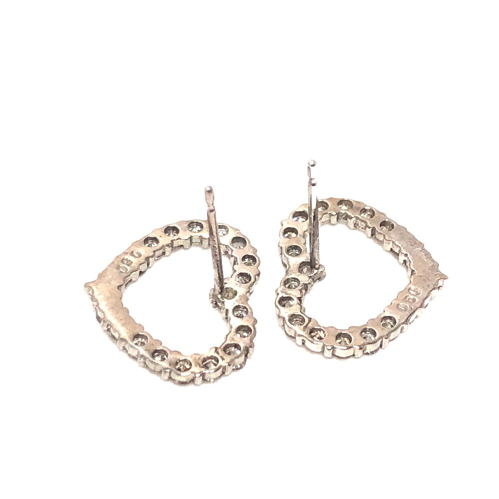 jewelry K18WG D0.50ct 1.6g ピアス 小物 アクセサリー ハート ピアス K18WG レディース シルバー - brandshop-reference