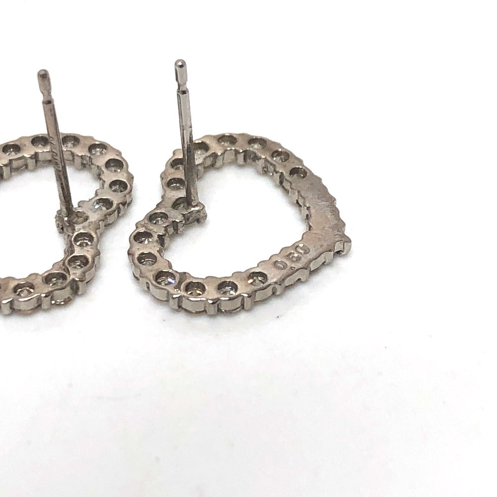 jewelry K18WG D0.50ct 1.6g ピアス 小物 アクセサリー ハート ピアス K18WG レディース シルバー - brandshop-reference