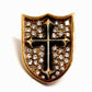 jewelry K18 emblem diamond D0.42ct pin badge K18 ladies gold