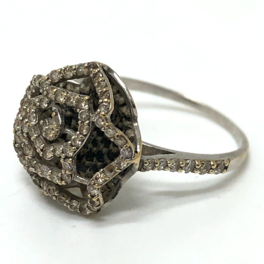 jewelry カメリアデザイン バラ Ｄ0.44ct D0.50ct リング・指輪 K18WG レディース シルバー - brandshop-reference