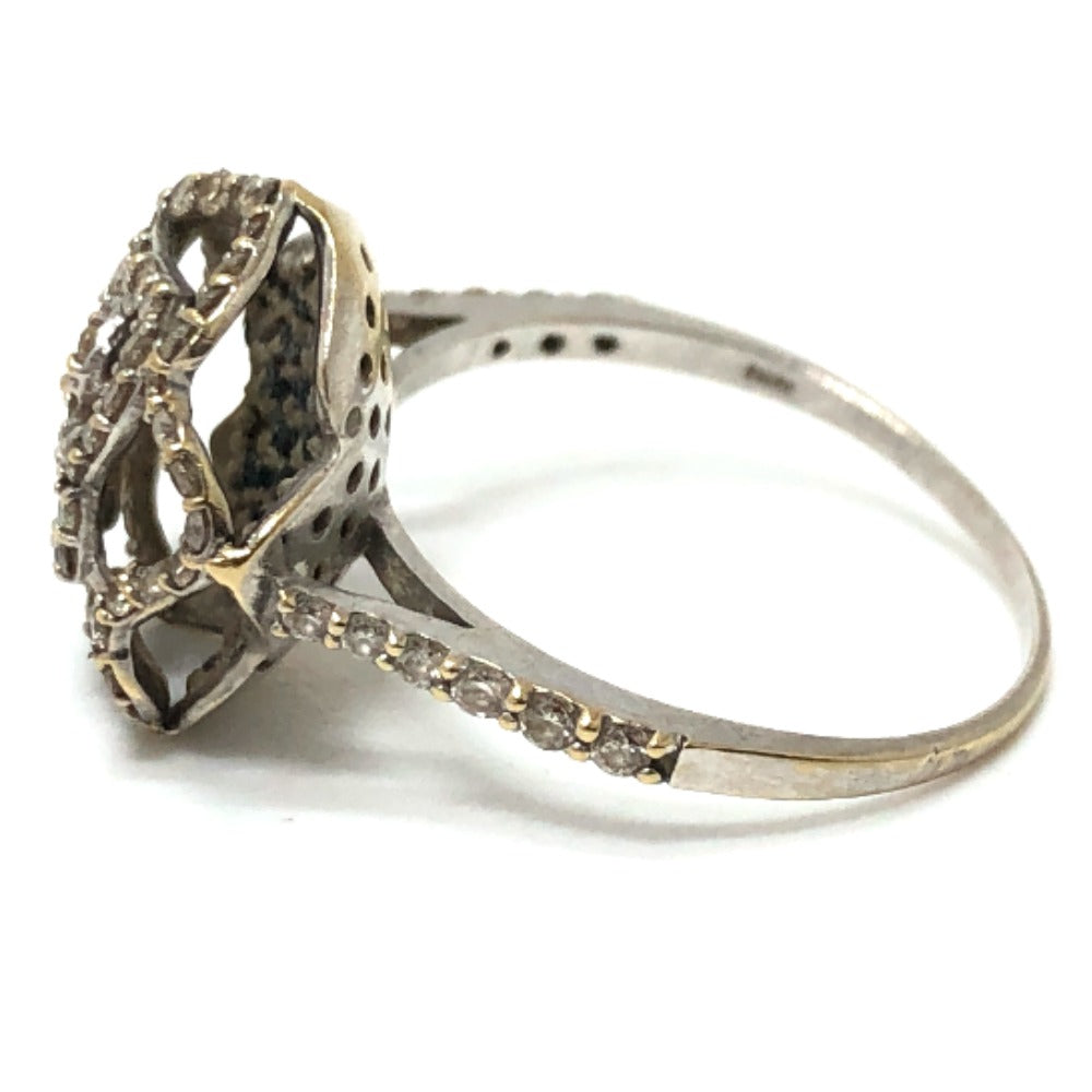 jewelry カメリアデザイン バラ Ｄ0.44ct D0.50ct リング・指輪 K18WG レディース シルバー - brandshop-reference