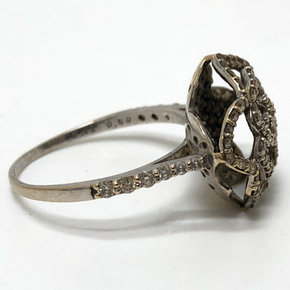 jewelry カメリアデザイン バラ Ｄ0.44ct D0.50ct リング・指輪 K18WG レディース シルバー - brandshop-reference