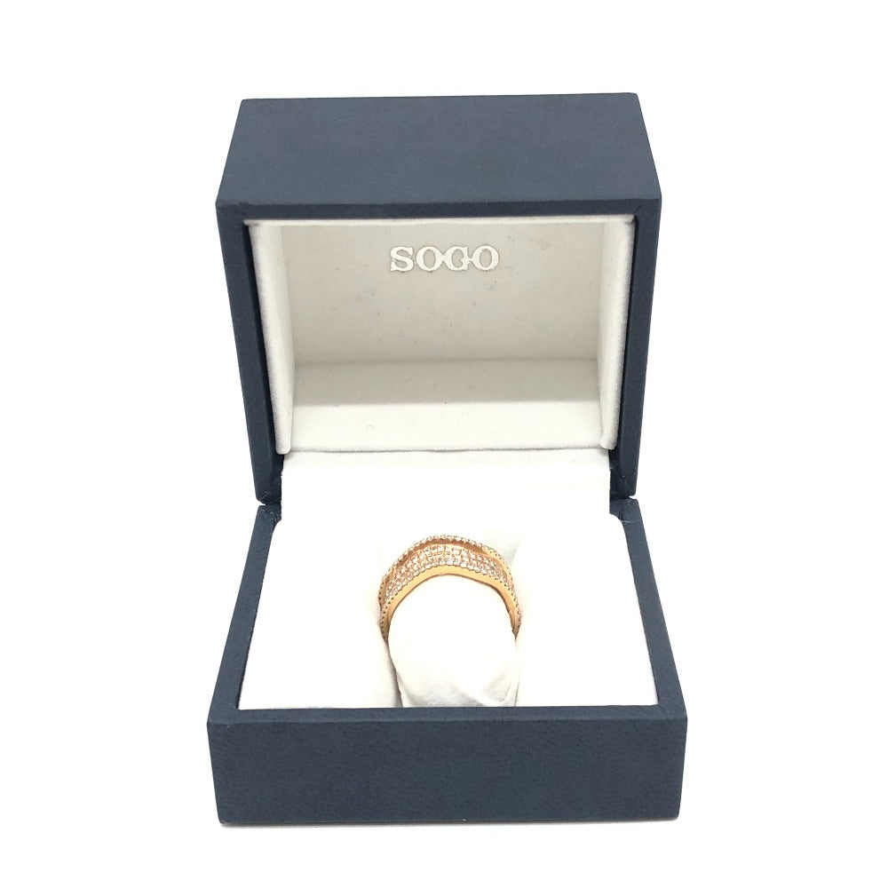 쥬얼리 K18PG D0.95ct 다이아몬드 6.3g 반지 반지 K18PG 여성용 골드