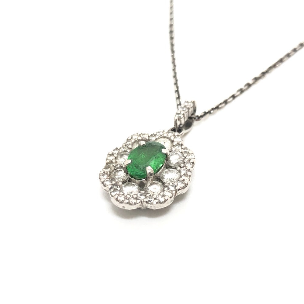 jewelry Pt900×Pt850 グロッシュラーライトガーネット 0.51ct D0.55ct アクセサリー ネックレス Pt900/Pt850 レディース シルバー - brandshop-reference
