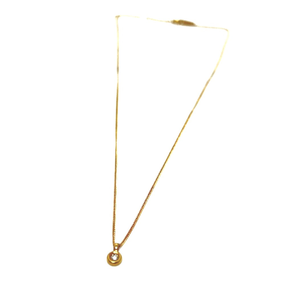 jewelry K18 D0.05ct 1Pダイヤ ネックレス K18YG レディース ゴールド