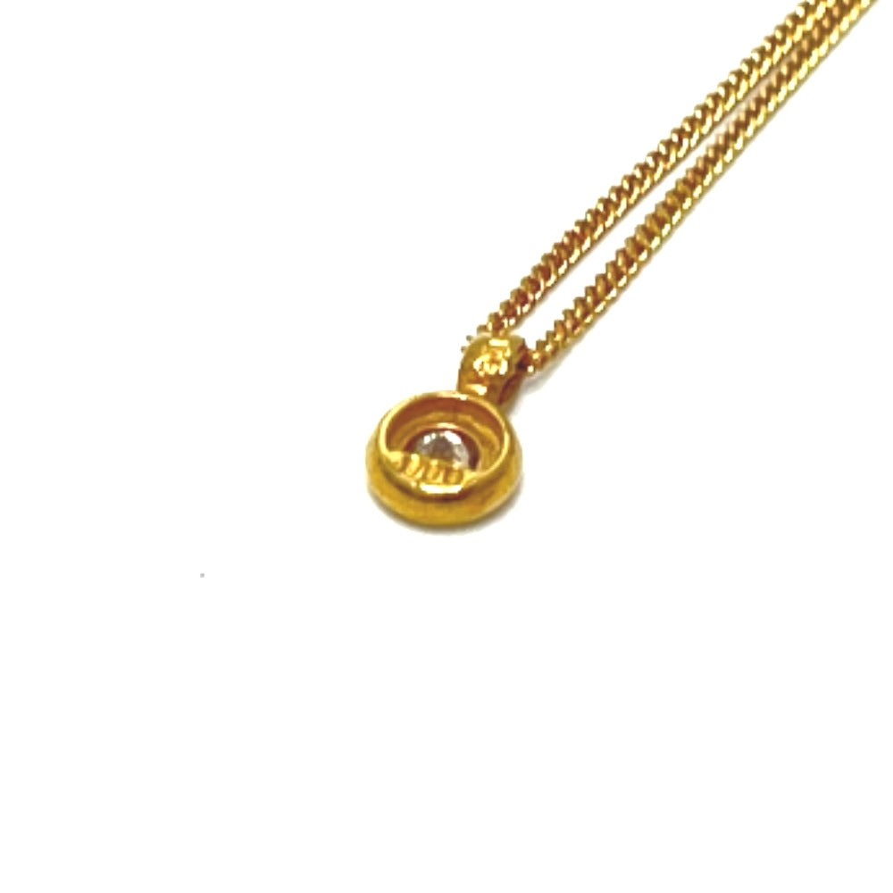jewelry K18 D0.05ct 1Pダイヤ ネックレス K18YG レディース ゴールド