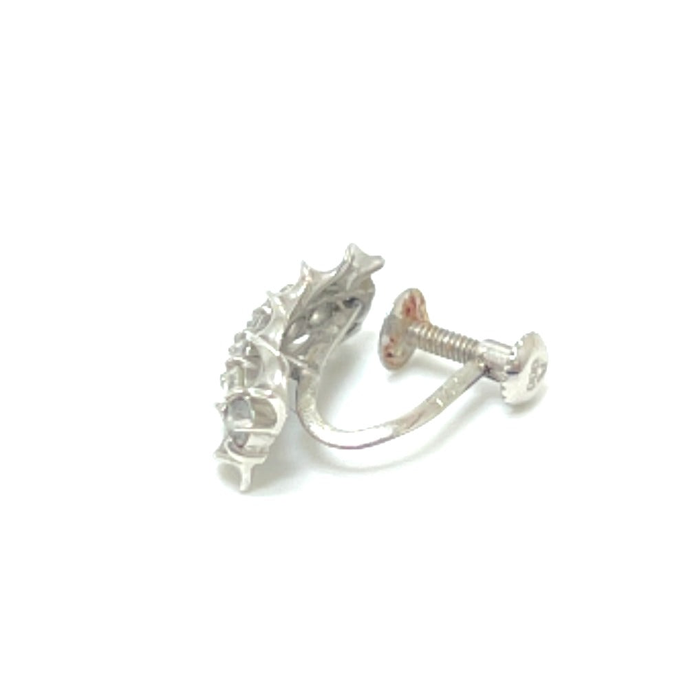 jewelry Pt900 ダイヤ 片方 イヤリング Pt900 レディース シルバー