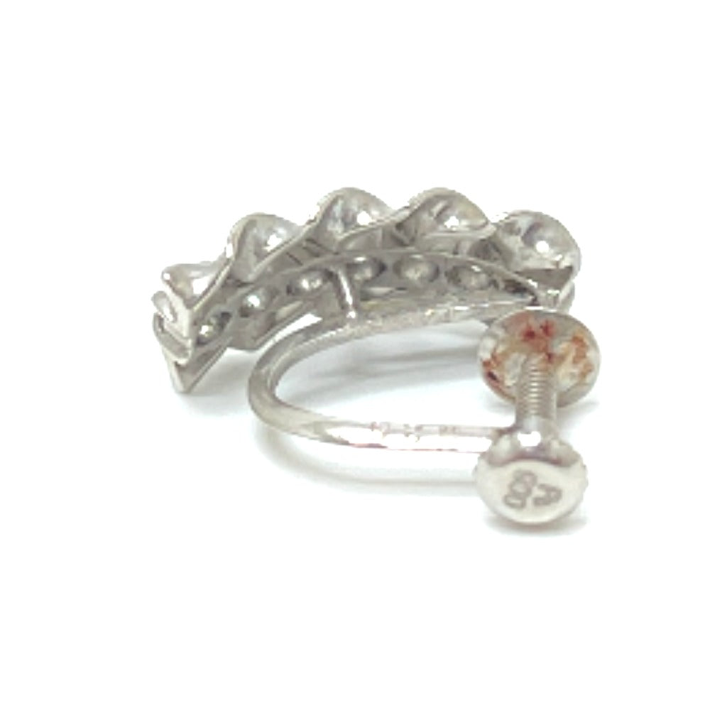 jewelry Pt900 ダイヤ 片方 イヤリング Pt900 レディース シルバー