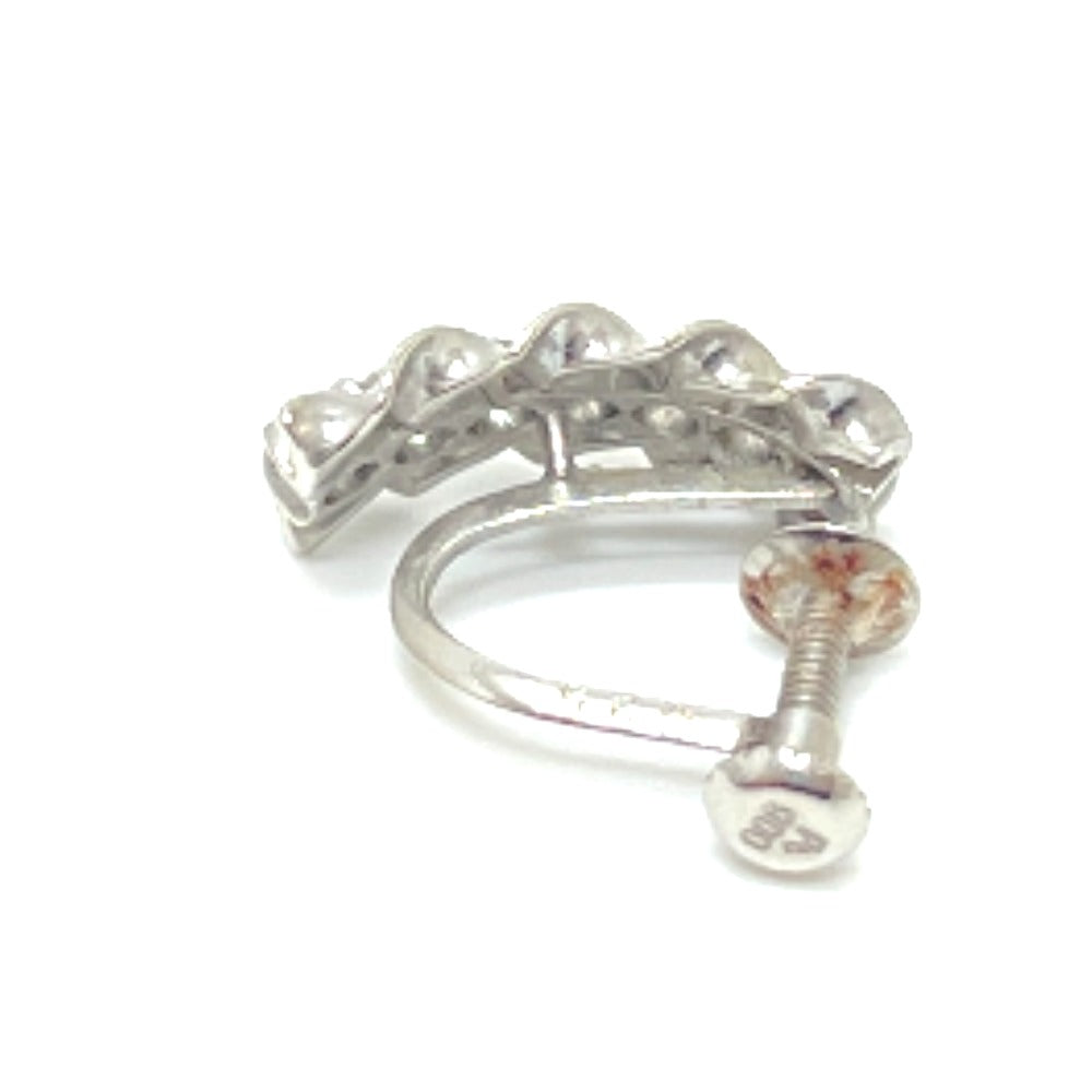 jewelry Pt900 ダイヤ 片方 イヤリング Pt900 レディース シルバー