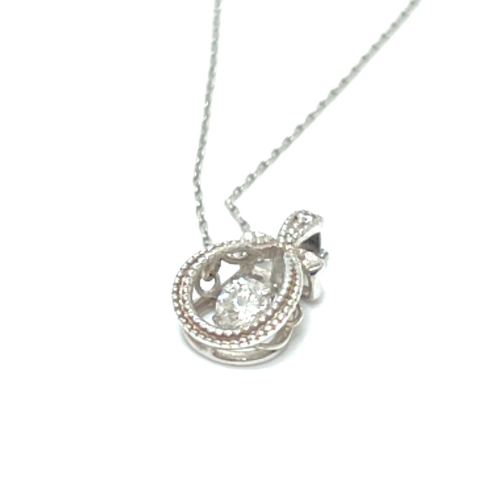 jewelry K18WG K10WG ダイヤ D0.15ct チェーン ネックレス K18WG レディース シルバー