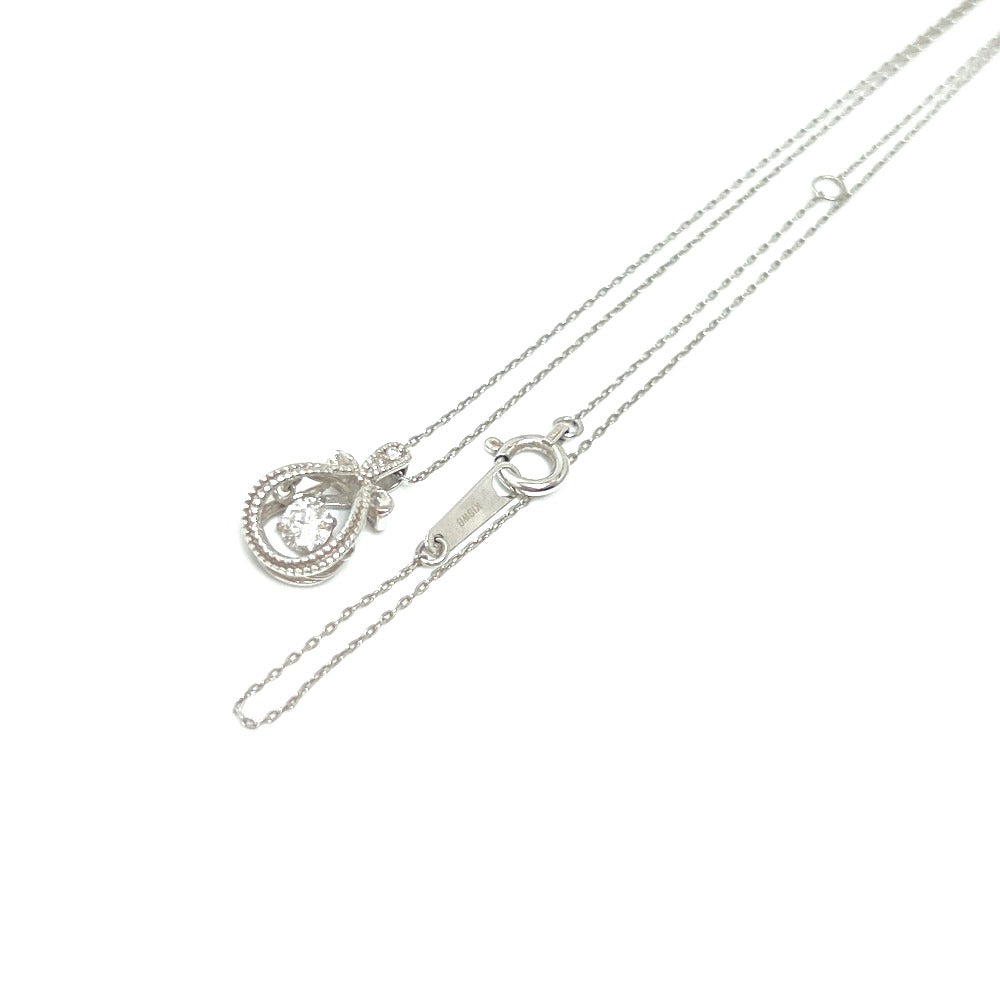 jewelry K18WG K10WG ダイヤ D0.15ct チェーン ネックレス K18WG レディース シルバー