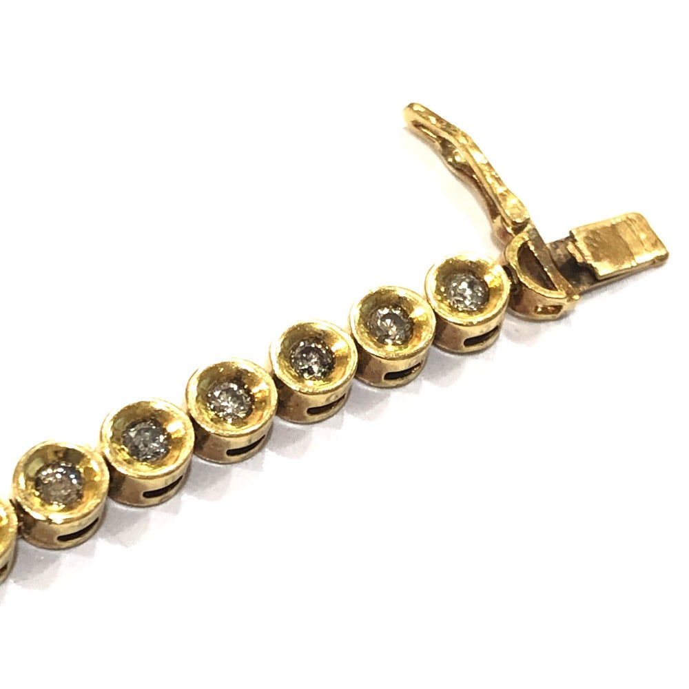 jewelry K18 D1.50ct ダイヤ アクセサリー テニス ブレスレット K18YG レディース ゴールド