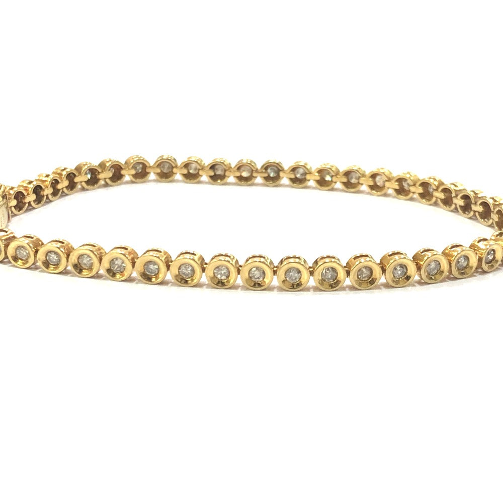 jewelry K18 D1.50ct ダイヤ アクセサリー テニス ブレスレット K18YG レディース ゴールド
