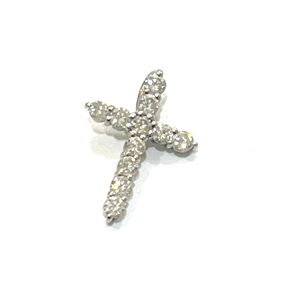 jewelry Pt900 D0.50ct ミニ クロス ダイヤ ネックレス ジュエリー アクセサリー 天然ダイヤモンド ペンダントトップ Pt900 レディース シルバー