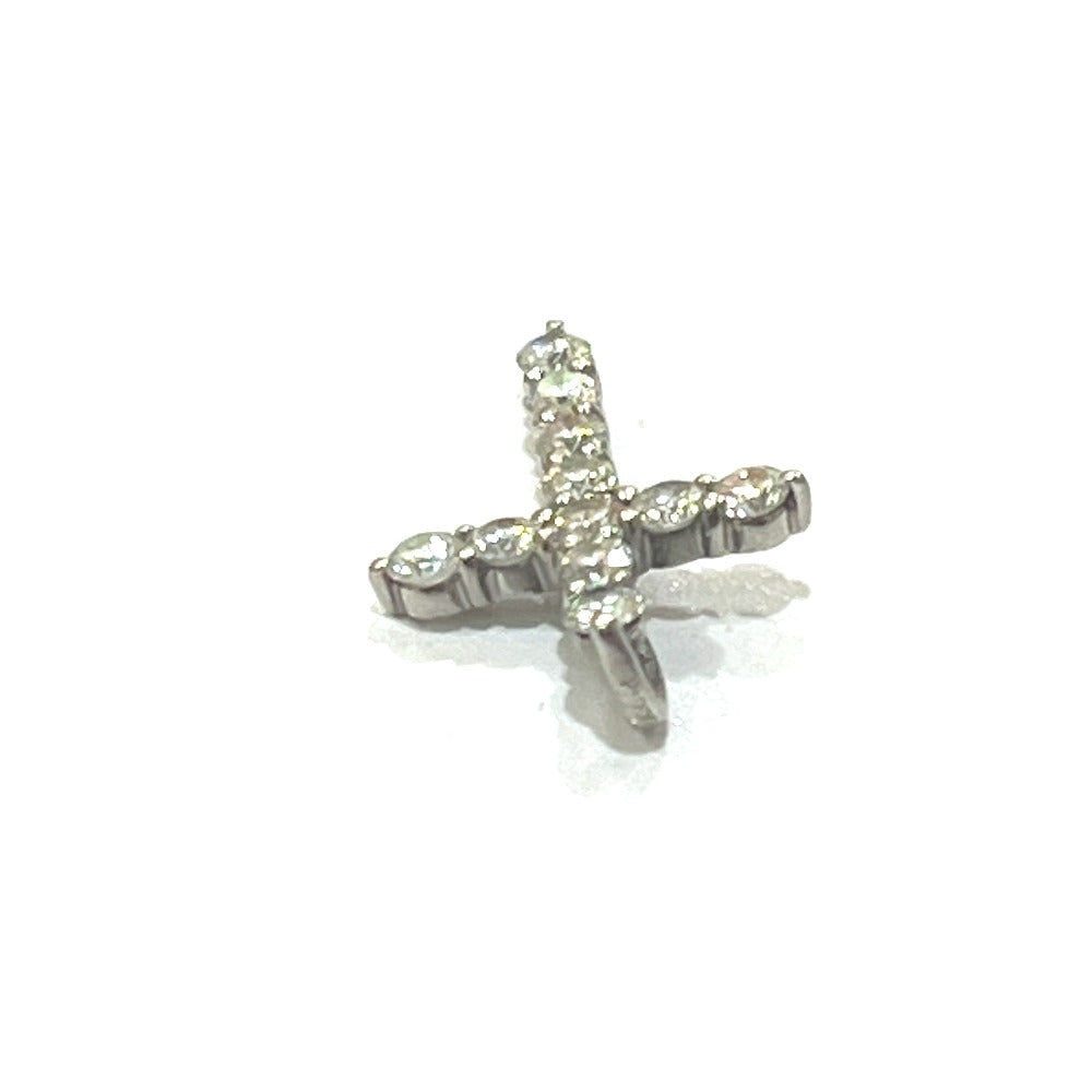 jewelry Pt900 D0.50ct ミニ クロス ダイヤ ネックレス ジュエリー アクセサリー 天然ダイヤモンド ペンダントトップ Pt900 レディース シルバー