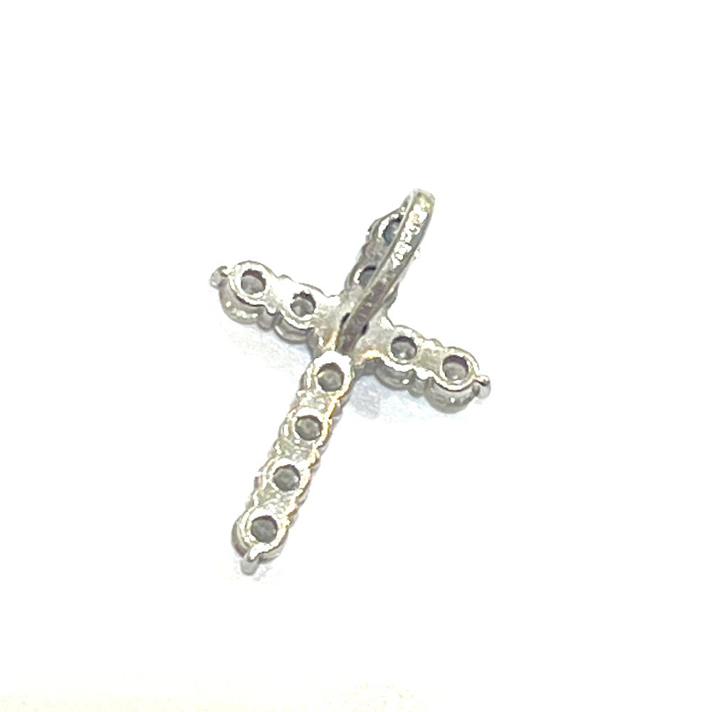 jewelry Pt900 D0.50ct ミニ クロス ダイヤ ネックレス ジュエリー アクセサリー 天然ダイヤモンド ペンダントトップ Pt900 レディース シルバー