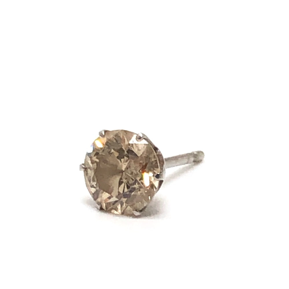 Jewelry Pt900 1P Diamond Accessory Jewelry Single Earring Pt900 Women's Silver