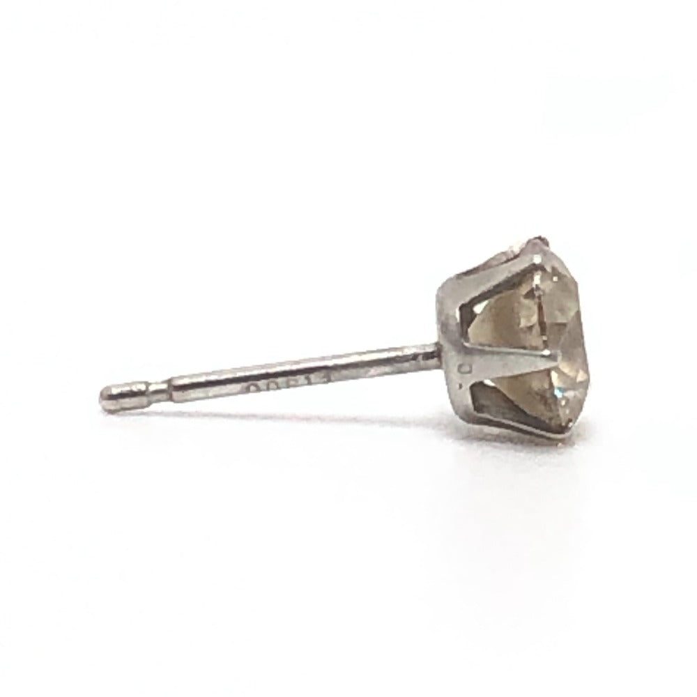 Jewelry Pt900 1P Diamond Accessory Jewelry Single Earring Pt900 Women's Silver