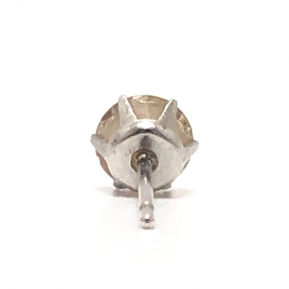 Jewelry Pt900 1P Diamond Accessory Jewelry Single Earring Pt900 Women's Silver