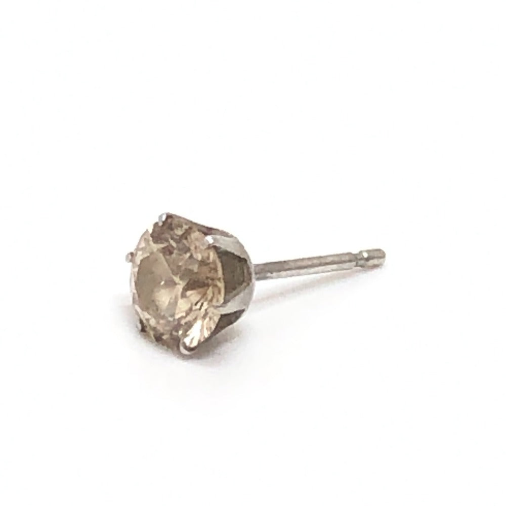 Jewelry Pt900 1P Diamond Accessory Jewelry Single Earring Pt900 Women's Silver