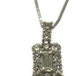 jewelry Pt850 x Pt900 D0.40ct Fancy Cut Diamond Accessories Necklace Pt900/Pt850 Silver Used