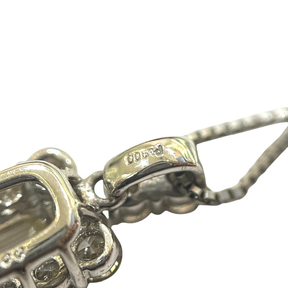 jewelry Pt850 x Pt900 D0.40ct Fancy Cut Diamond Accessories Necklace Pt900/Pt850 Silver Used