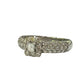 jewelry Pt900 D1.00ct Fancy Cut Diamond Accessories Ring Pt900 Silver Used