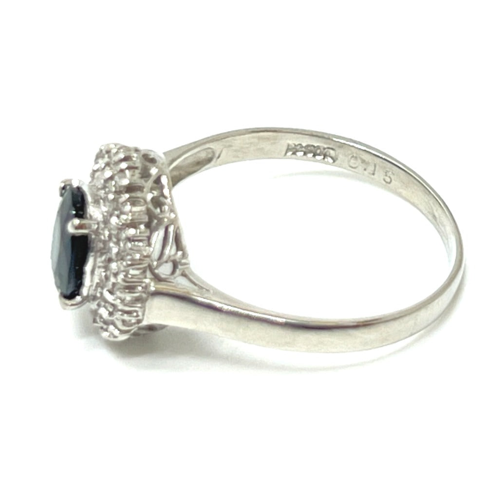 jewelry Pt900 S1.00ct D0.15ct サファイア ダイヤ リング・指輪 Pt900 レディース シルバー