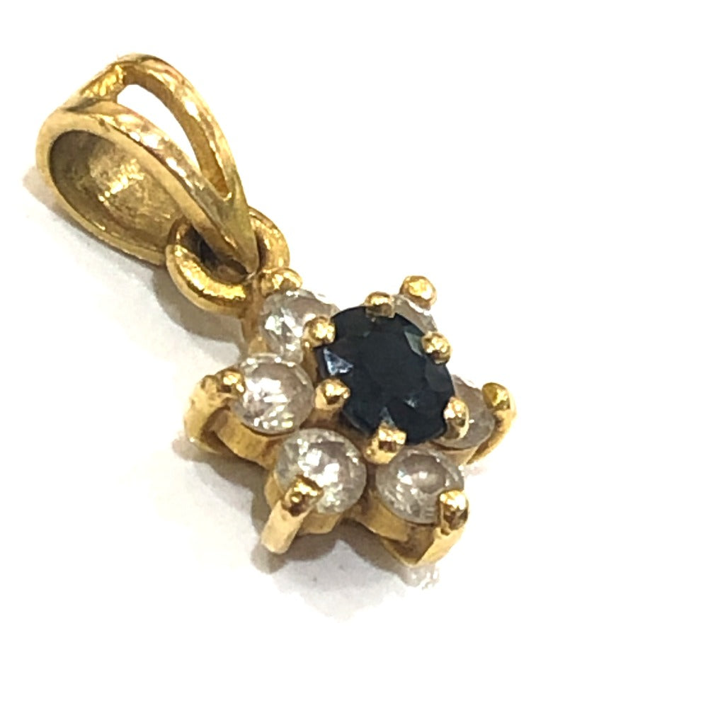 jewelry K18 サファイア ダイヤ ミニミニ ペンダントトップ K18 レディース ゴールド