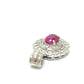 jewelry Pt900　D0.062ct R0.97ct ルビー ダイヤ ペンダントトップ Pt900 レディース シルバー