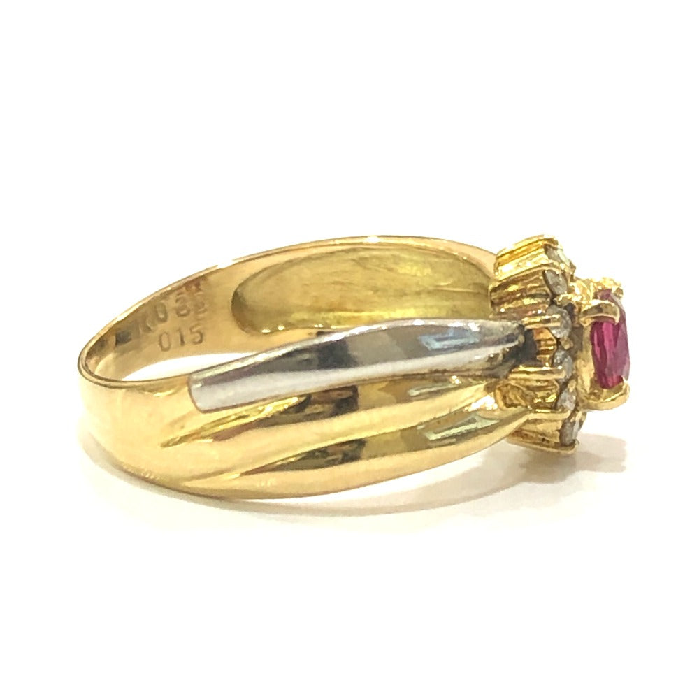 jewelry K18×Pt900 R0.33ct D0.15ct ルビー ダイヤ アクセサリー リング・指輪 K18/Pt900 レディース ゴールド