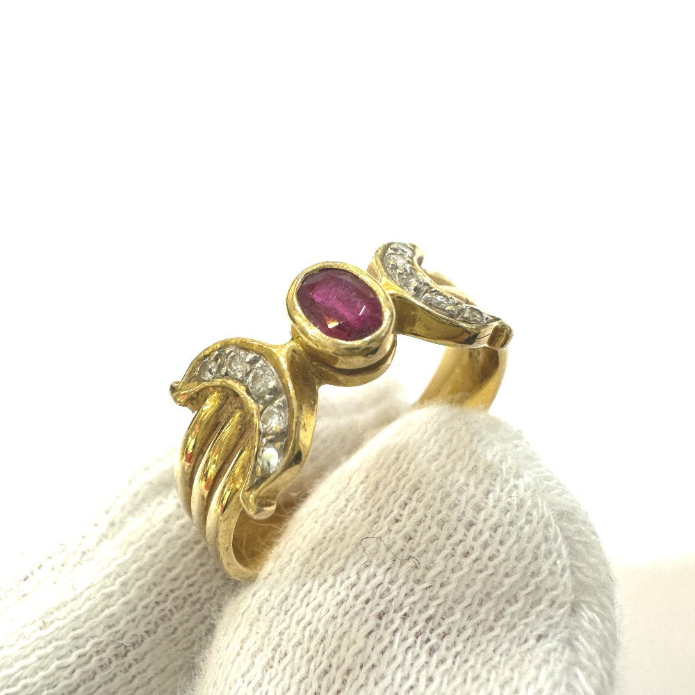 jewelry K18 ルビー石目無し ダイヤ 宝石 アクセサリー リング・指輪 K18 レディース ゴールド