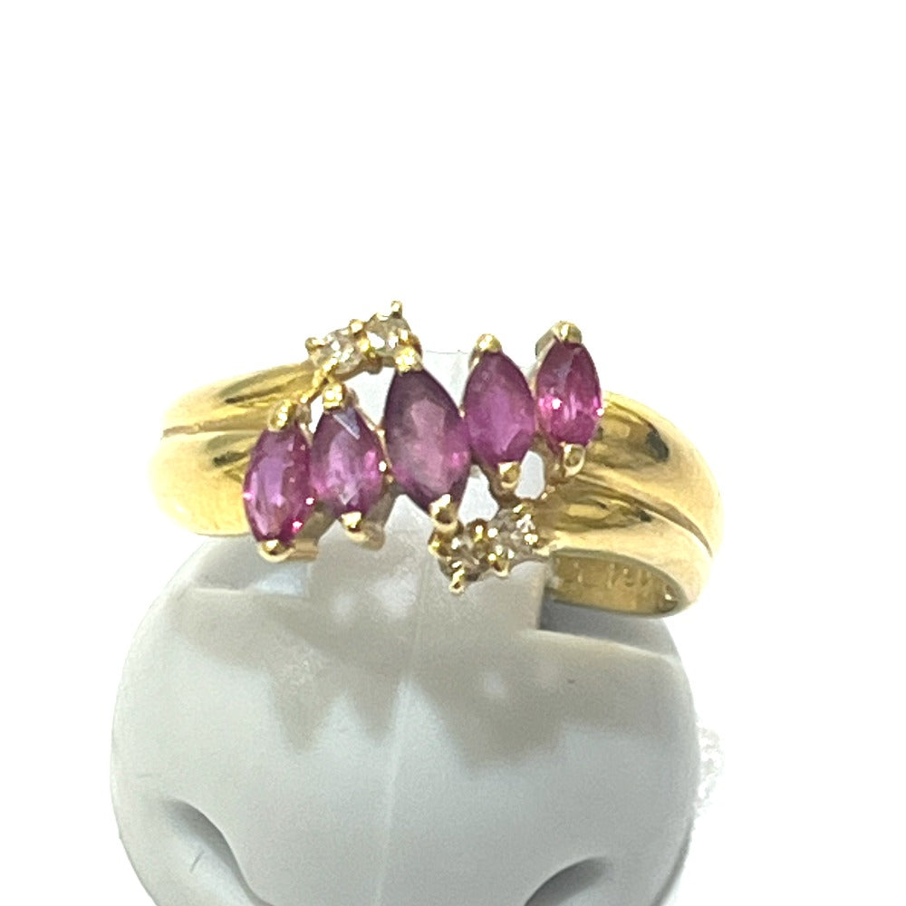 jewelry K18 R0.54 D0.06ct ルビー アクセサリー 色石 宝石 リング・指輪 K18 レディース ゴールド