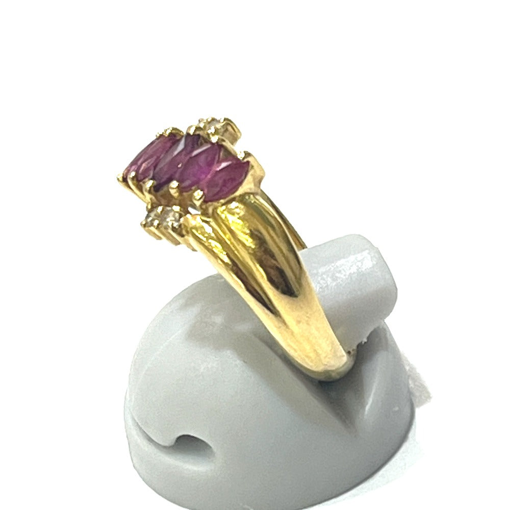 jewelry K18 R0.54 D0.06ct ルビー アクセサリー 色石 宝石 リング・指輪 K18 レディース ゴールド