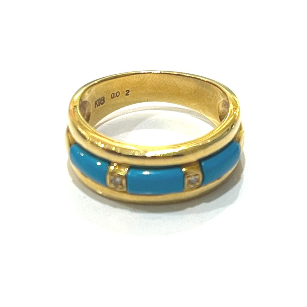 jewelry K18 トルコ石 D0.02ct アクセサリー 色石 宝石 リング・指輪 K18 レディース ゴールド