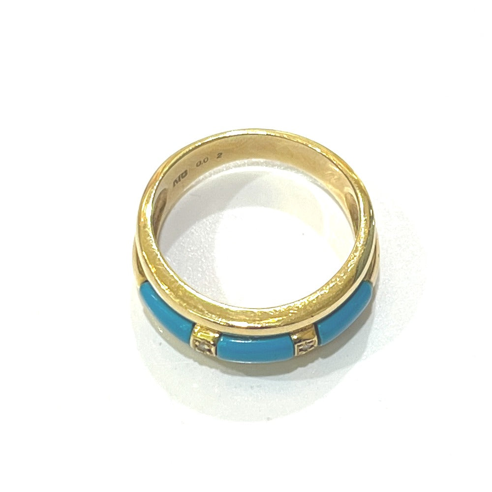 jewelry K18 トルコ石 D0.02ct アクセサリー 色石 宝石 リング・指輪 K18 レディース ゴールド