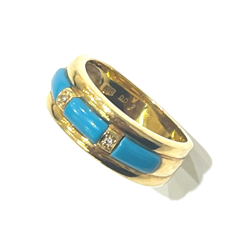 jewelry K18 トルコ石 D0.02ct アクセサリー 色石 宝石 リング・指輪 K18 レディース ゴールド
