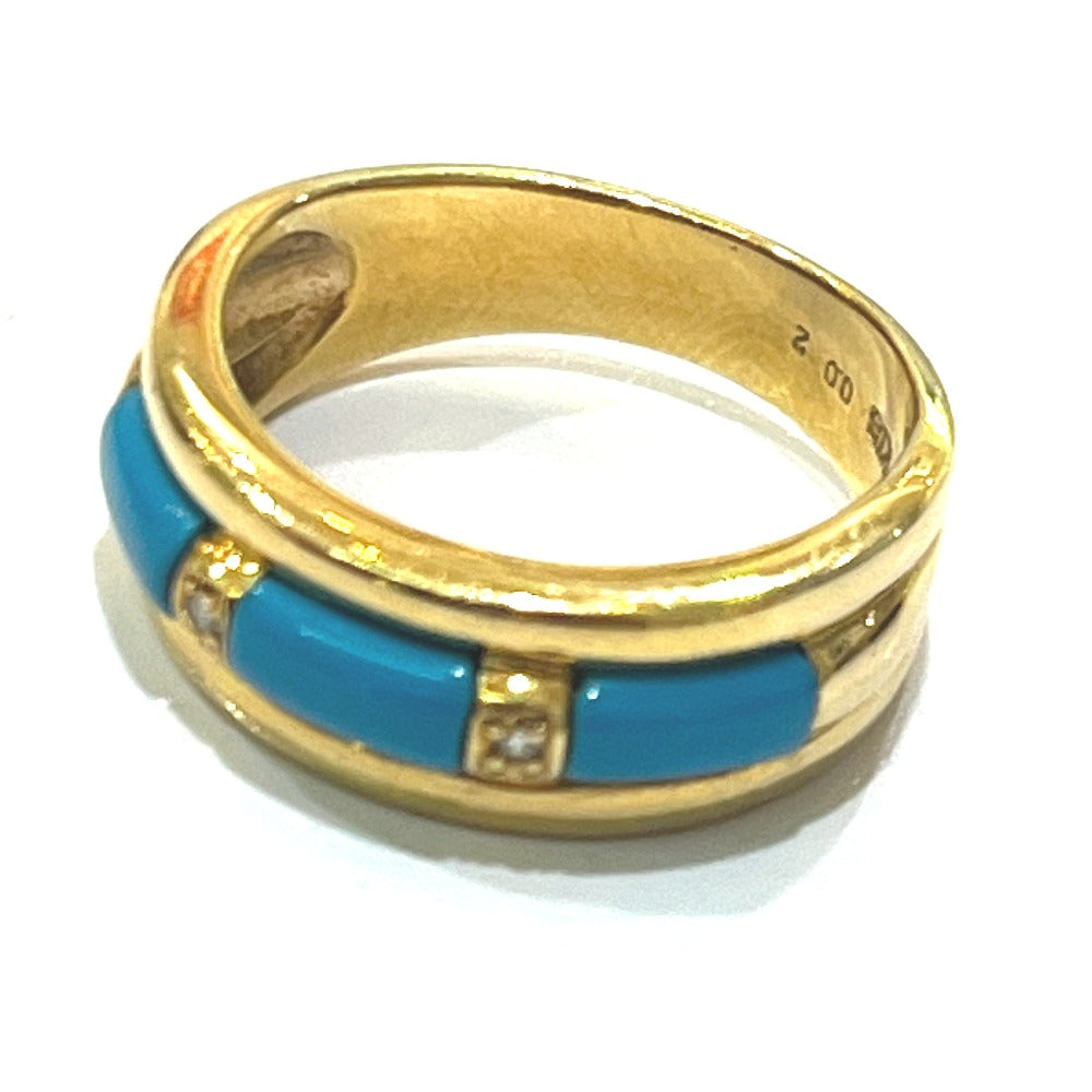 jewelry K18 トルコ石 D0.02ct アクセサリー 色石 宝石 リング・指輪 K18 レディース ゴールド