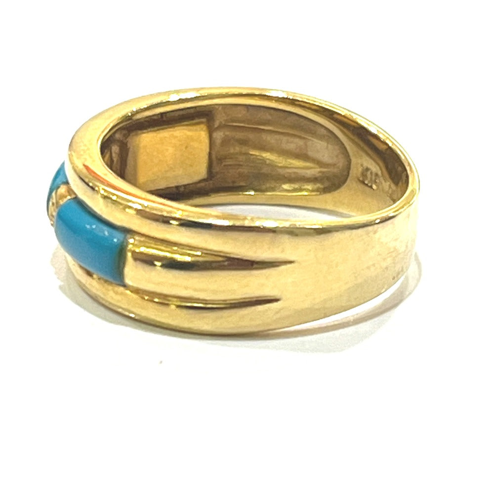 jewelry K18 トルコ石 D0.02ct アクセサリー 色石 宝石 リング・指輪 K18 レディース ゴールド