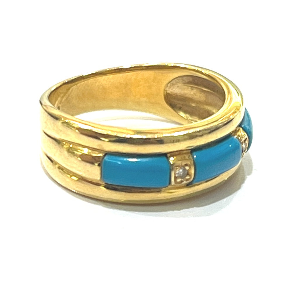jewelry K18 トルコ石 D0.02ct アクセサリー 色石 宝石 リング・指輪 K18 レディース ゴールド