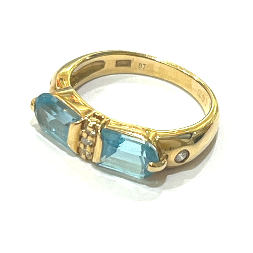 jewelry K18 アクアマリン D0.07ct アクセサリー 色石 宝石 リング・指輪 K18 レディース ゴールド