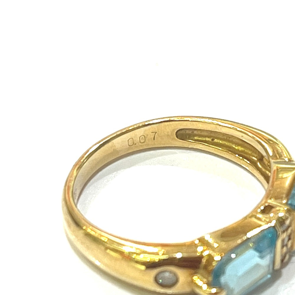 jewelry K18 アクアマリン D0.07ct アクセサリー 色石 宝石 リング・指輪 K18 レディース ゴールド