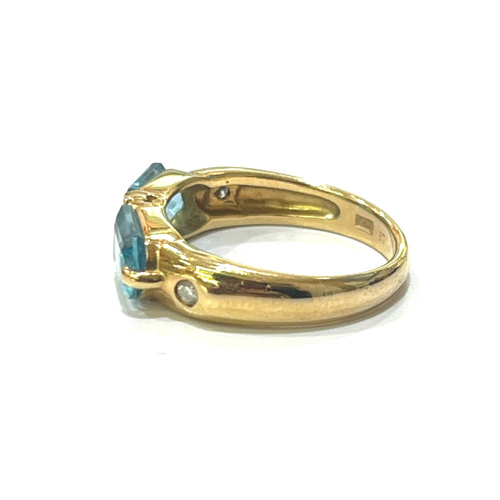 jewelry K18 アクアマリン D0.07ct アクセサリー 色石 宝石 リング・指輪 K18 レディース ゴールド