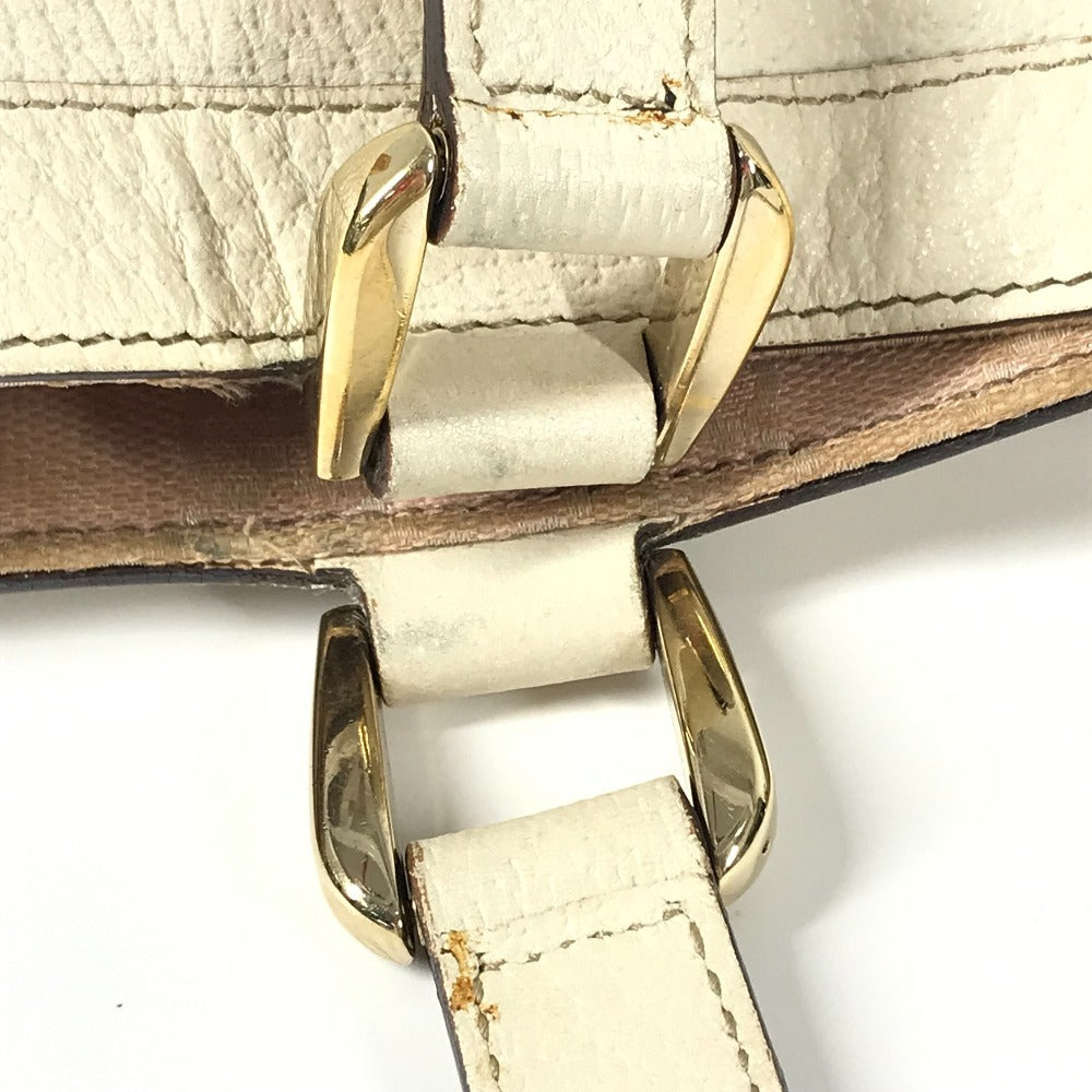 GUCCI 141472 ロゴ ハンドバッグ 肩掛け ショルダーバッグ トートバッグ レザー レディース ホワイト - brandshop-reference